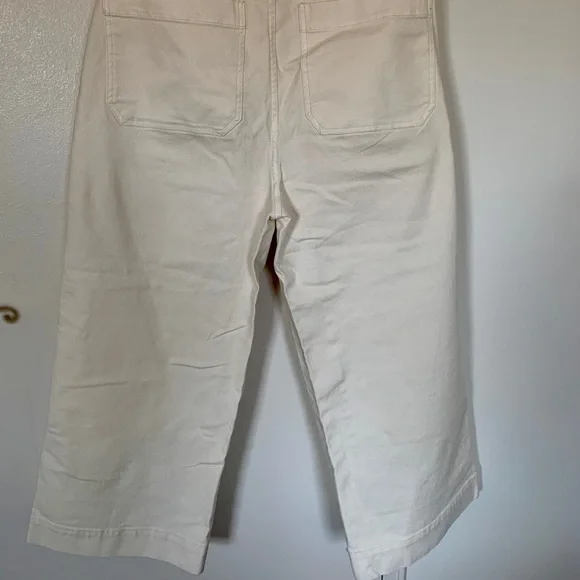 Madewell Emmett Wide Leg Crop Pants Women's White Size 31 - see last photo - Picture 3 of 6